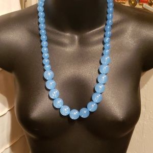 Sky Blue Beaded Necklace